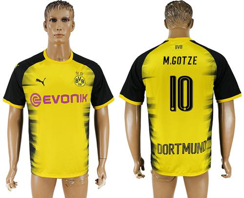 Dortmund #10 M.Gotze Yellow Soccer Club Jersey